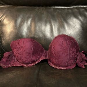 Victoria’s Secret Dream Angels dark raspberry lined Demi size 38DDD Bra